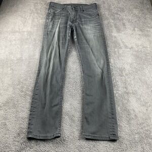 Levis Skinny Straight Jeans Mens 30X29 Gray‎ Low Rise Denim Vtg